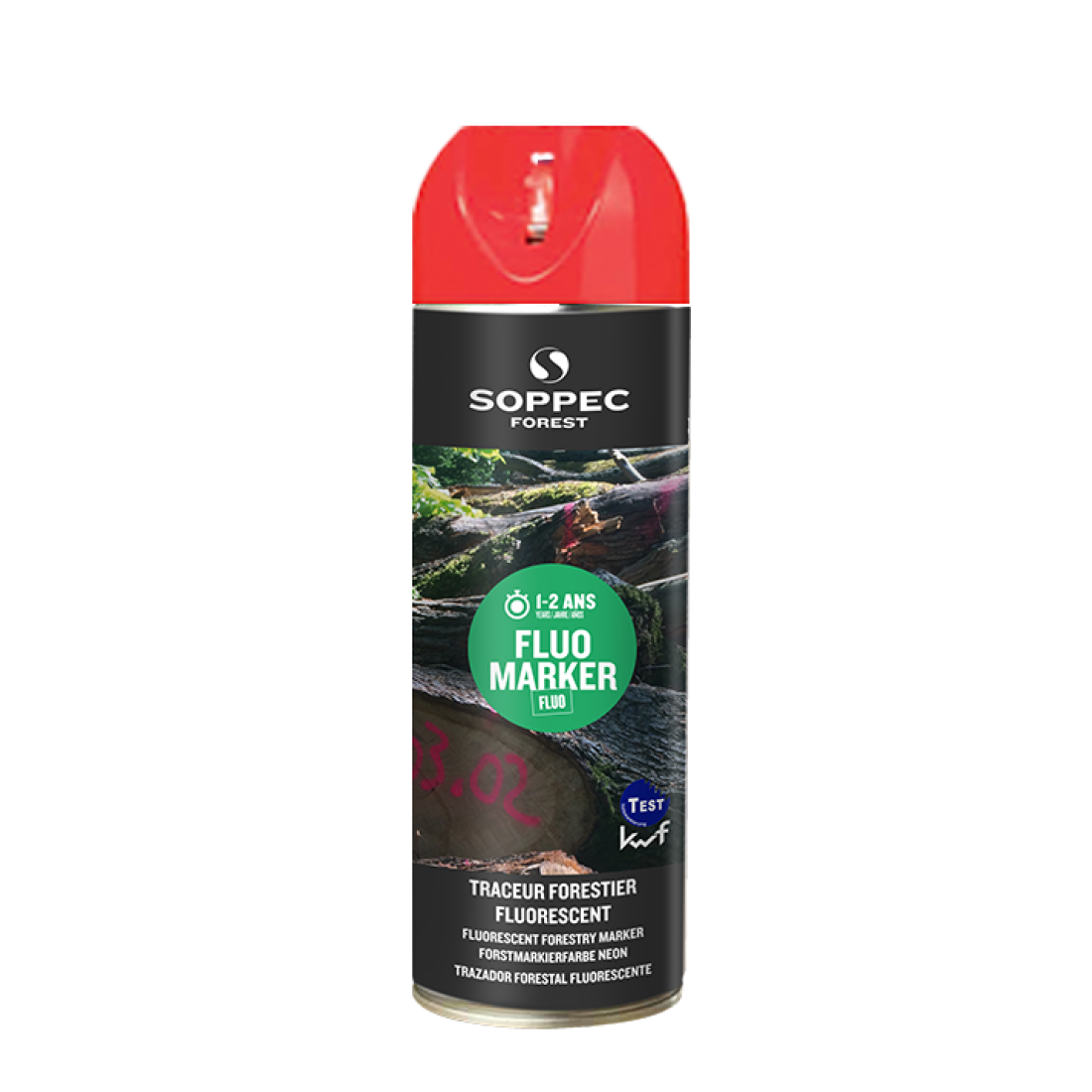 spray-rouge-fluo1-1100x1100h SOPPEC FLUO Marker marķēšanas krāsa kokiem 500ml - Image 1